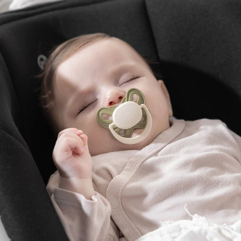 Mooma Palyaço ve Kelebek Desenli Emzik 18+ Ay - Light Orange And River Green