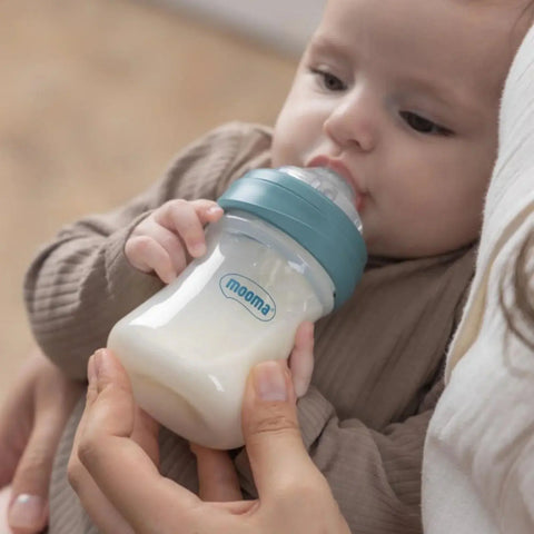 Mooma Kindy Antikolik PP Biberon 150ml 0-6 Ay Yavaş Akış - Bowl Blue