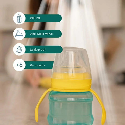 Mooma Kindy Antikolik PP Alıştırma Bardağı 200ML - Yellow Canary