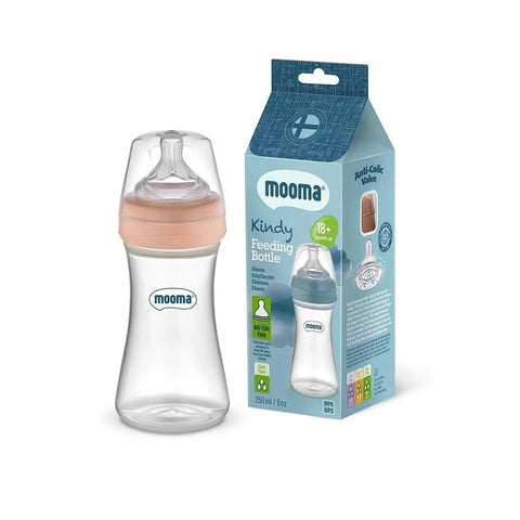 Mooma Kindy Antikolik PP Biberon 250ml 18+ Ay Hızlı Akış - Old Rose
