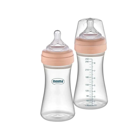 Mooma Kindy Antikolik PP Biberon 250ml 6-18 Ay Orta Akış - Old Rose