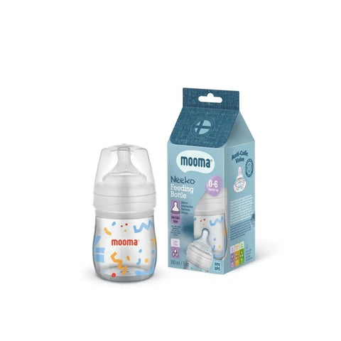 Mooma Neeko Antikolik Biberon 150 ml 0-6 Ay Yavaş Akış - Konfeti Desenli