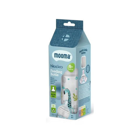 Mooma Neeko Antikolik Biberon 250ml 18+ Ay Hızlı Akış - Hayvan Desenli