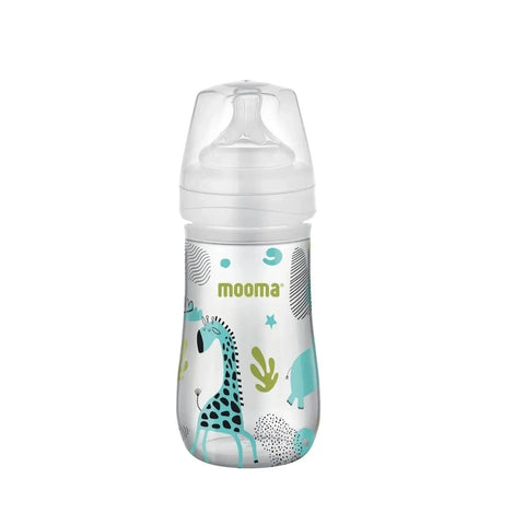 Mooma Neeko Antikolik Biberon 250ml 6-18 Ay Orta Akış - Hayvan Desenli