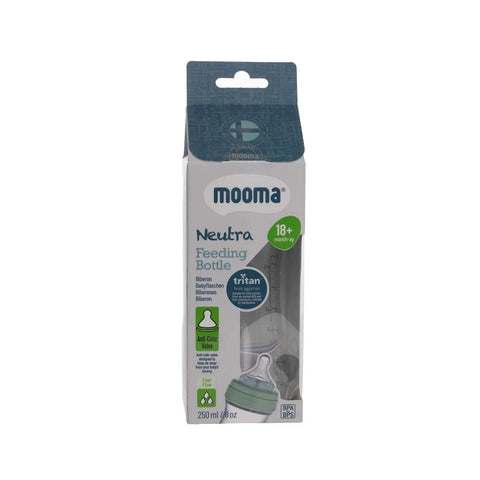 Mooma Neutra Antikolik Tritan Biberon 250ML 18+ Ay Hızlı Akış - Sage Green