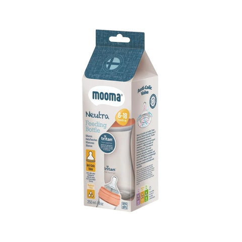 Mooma Neutra Antikolik Tritan™ Biberon 250ml 6-18 Ay Orta Akış - Coral Pink