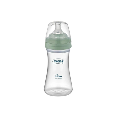Mooma Neutra Antikolik Tritan Biberon 250ML 6-18 Ay Orta Akış - Sage Green